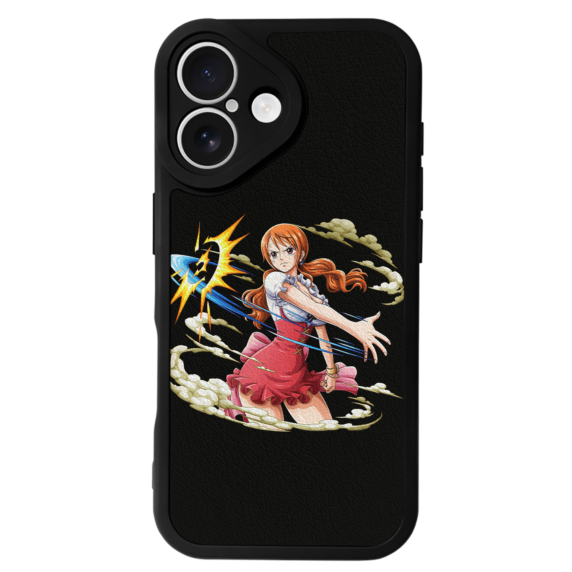 （画像用） ワンピース ナミ ONE PIECE Nami 【iPhone 16シリーズ対応】シリコンスマホケース（レザー調） 材質：シリコン